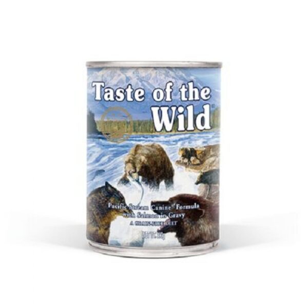 Hrana umeda pentru caini Taste of the Wild Pacific Stream Somon si Peste Oceanic 4 x 390 g