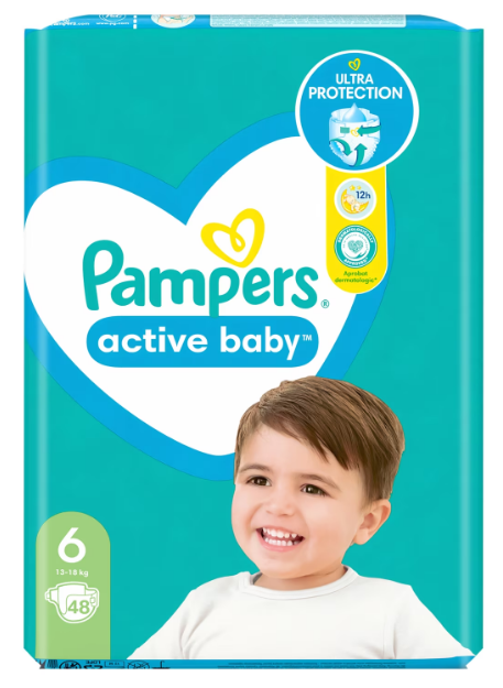 Scutece Pampers Active Baby jumbo Pack marimea 6